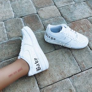 Zodiac VIRGO BABY Custom Air Force 1 Nike’s